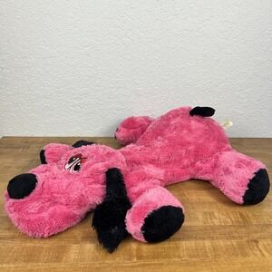 Dan Dee Valentine's Dog Jumbo 26" Plush Collector's  Choice Animal Floppy Pink